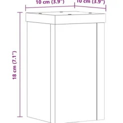 Plantestativer 2 stk. - Slidstærkt trædesign | Farve: Grå sonoma-eg | Størrelse: 10x10x18 cm