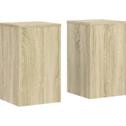 Plantestativer 2 stk. - Slidstærkt konstrueret træ i sonoma-eg | Størrelse: 30x30x50 cm