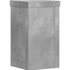 Plantestativer 2 stk. - Slidstærkt konstrueret træ | Farve: Betongrå | Størrelse: 10x10x18 cm