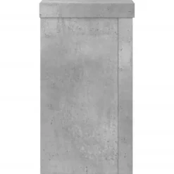 Plantestativer 2 stk. - Slidstærkt konstrueret træ | Farve: Betongrå | Størrelse: 10x10x18 cm