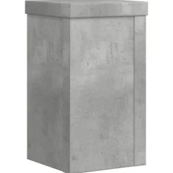 Plantestativer 2 stk. - Slidstærkt konstrueret træ | Farve: Betongrå | Størrelse: 10x10x18 cm
