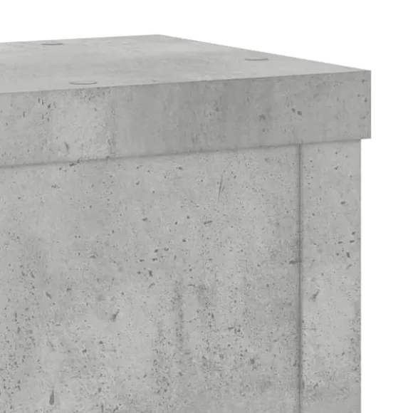 Plantestativer 2 stk. - Slidstærkt konstrueret træ | Farve: Betongrå | Størrelse: 10x10x18 cm