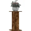 Plantestativer 2 stk. - Slidstærkt konstrueret træ i røget eg | Størrelse: 30x30x60 cm