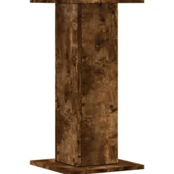 Plantestativer 2 stk. - Slidstærkt konstrueret træ i røget eg | Størrelse: 30x30x60 cm