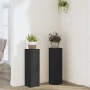 Plantestativer 2 stk. - Slidstærkt konstrueret træ | Farve: Sort | Størrelse: 17x17x60 cm