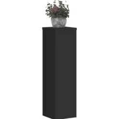 Plantestativer 2 stk. - Slidstærkt konstrueret træ | Farve: Sort | Størrelse: 17x17x60 cm