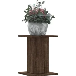Plantestativer 2 stk. - Slidstærkt konstrueret træ | Størrelse: 30x30x40 cm | Farve: Brun eg