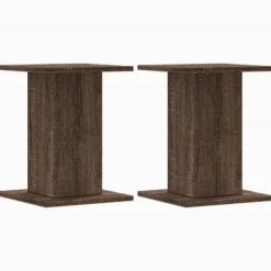 Plantestativer 2 stk. - Slidstærkt konstrueret træ | Størrelse: 30x30x40 cm | Farve: Brun eg