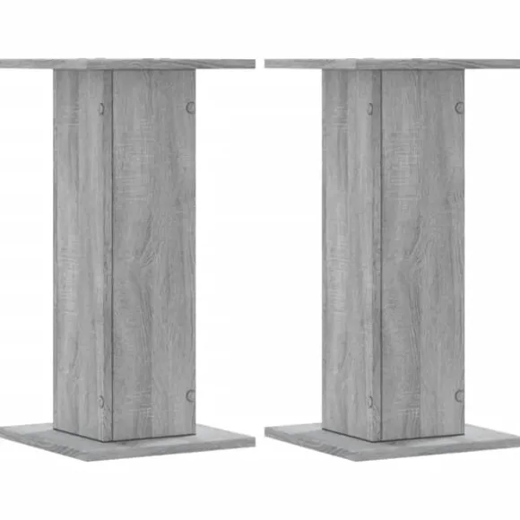 Plantestativer 2 stk. - Stabilt konstrueret træ | Farve: Grå sonoma-eg | Størrelse: 30x30x60 cm