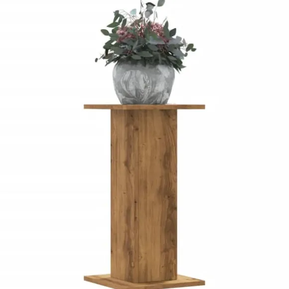 Plantestativer 2 stk. - Stabilt trædesign | Farve: Egetræsfarve | Størrelse: 30x30x60 cm