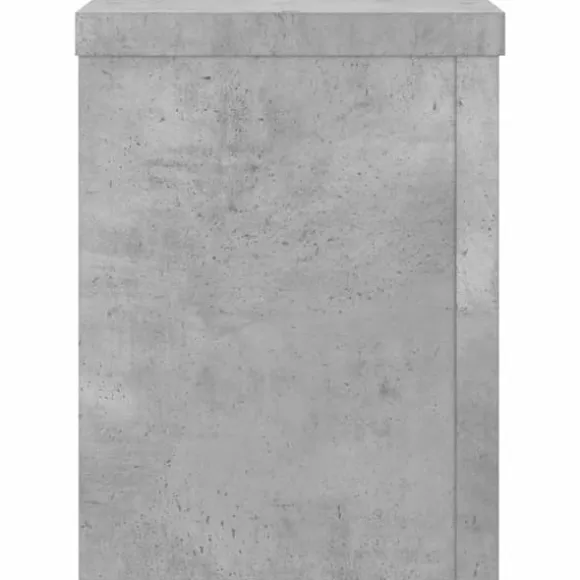 Plantestativer 2 stk. - Stabilt træ design til planter | Størrelse: 15x15x20 cm | Farve: Betongrå