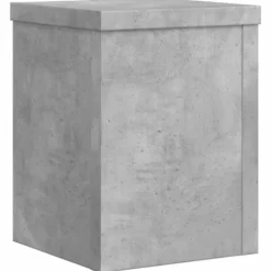 Plantestativer 2 stk. - Stabilt træ design til planter | Størrelse: 15x15x20 cm | Farve: Betongrå