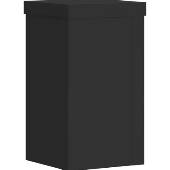Plantestativer 2 stk. - Tidløst design i konstrueret træ | Størrelse: 10x10x18 cm | Farve: Sort
