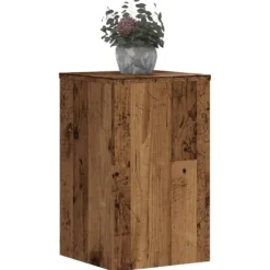 Plantestativer 2 stk. i konstrueret træ - Minimalistisk design | Størrelse: 30x30x50 cm | Farve: Antikt træ