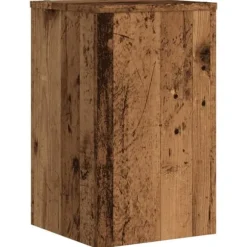 Plantestativer 2 stk. i konstrueret træ - Minimalistisk design | Størrelse: 30x30x50 cm | Farve: Antikt træ