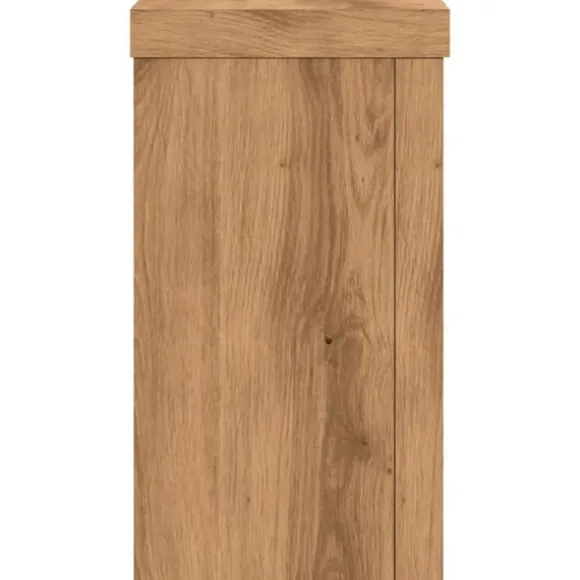Plantestativer 2 stk. i konstrueret træ - Høj kvalitet | Størrelse: 10x10x18 cm | Farve: Egetræsfarvet