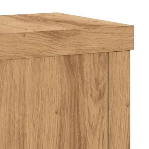 Plantestativer 2 stk. i konstrueret træ - Høj kvalitet | Størrelse: 10x10x18 cm | Farve: Egetræsfarvet
