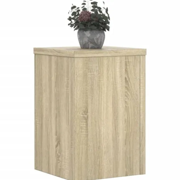 Plantestativer 2 stk. i konstrueret træ - Slidstærkt & stabilt | Størrelse: 20x20x30 cm | Farve: Sonoma-eg