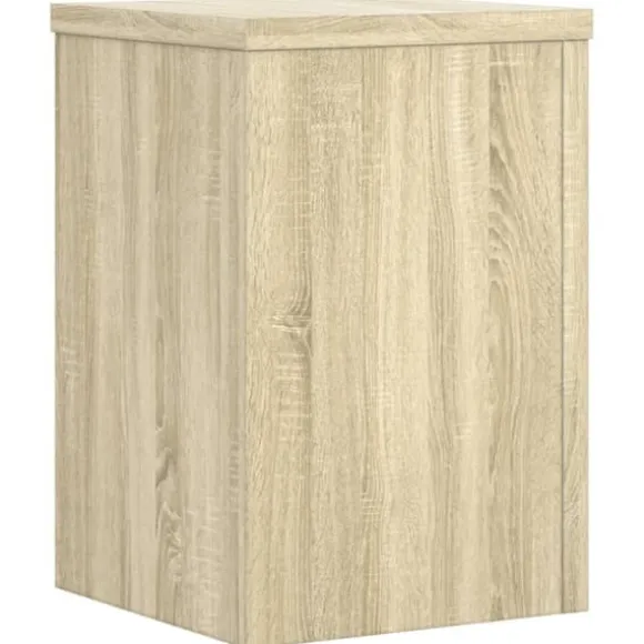 Plantestativer 2 stk. i konstrueret træ - Slidstærkt & stabilt | Størrelse: 20x20x30 cm | Farve: Sonoma-eg