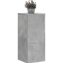 Plantestativer 2 stk. i konstrueret træ - Slidstærk design | Størrelse: 30x30x70 cm | Farve: Betongrå