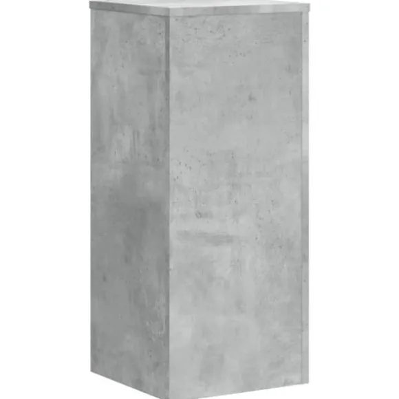 Plantestativer 2 stk. i konstrueret træ - Slidstærk design | Størrelse: 30x30x70 cm | Farve: Betongrå