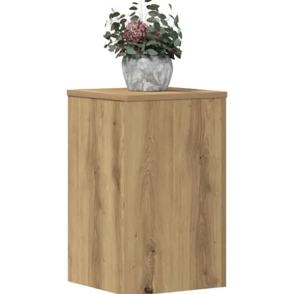 Plantestativer 2 stk. i konstrueret træ | Egetræsfarvet | Størrelse: 30x30x50 cm