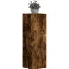 Plantestativer 2 stk. i konstrueret træ - Modern design | Størrelse: 33x33x100 cm | Farve: Røget eg