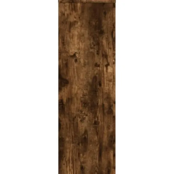 Plantestativer 2 stk. i konstrueret træ - Modern design | Størrelse: 33x33x100 cm | Farve: Røget eg