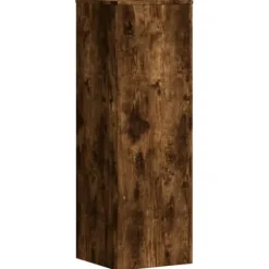 Plantestativer 2 stk. i konstrueret træ - Modern design | Størrelse: 33x33x100 cm | Farve: Røget eg