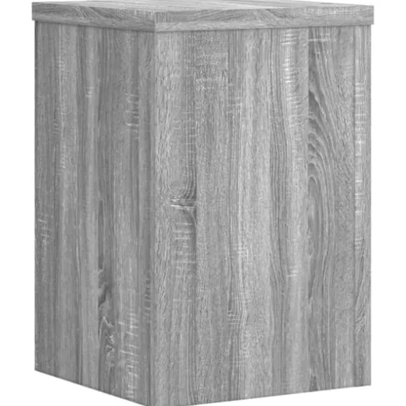 Plantestativer 2 stk. i konstrueret træ - Minimalistisk design | Farve: Grå sonoma-eg | Størrelse: 25x25x35 cm
