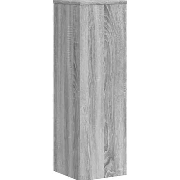 Plantestativer 2 stk. til indendørs brug - Stabilt konstrueret træ | Farve: Grå sonoma-eg | Størrelse: 25x25x80 cm