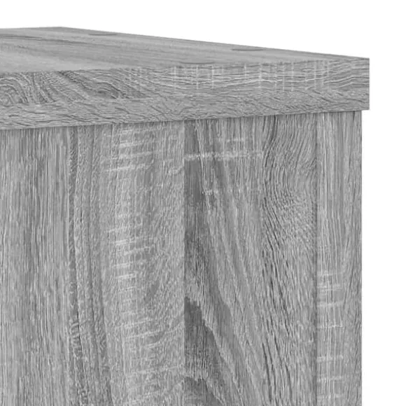Plantestativer 2 stk. til indendørs brug - Stabilt konstrueret træ | Farve: Grå sonoma-eg | Størrelse: 25x25x80 cm
