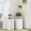 Plantestativer 2 stk. til indendørs brug - Konstrueret træ | Størrelse: 30x30x50 cm | Farve: Hvid