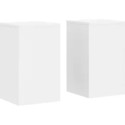 Plantestativer 2 stk. til indendørs brug - Konstrueret træ | Størrelse: 30x30x50 cm | Farve: Hvid