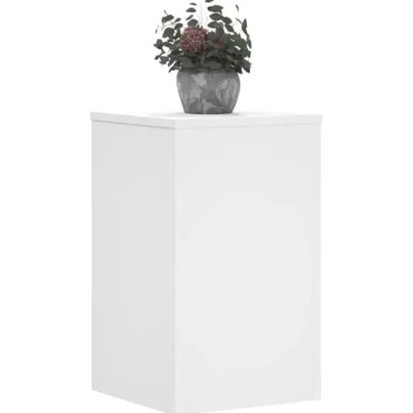 Plantestativer 2 stk. til indendørs brug - Konstrueret træ | Størrelse: 30x30x50 cm | Farve: Hvid