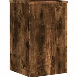Plantestativer i konstrueret træ - Sæt med 2 stk. | Størrelse: 30x30x50 cm | Farve: Røget eg