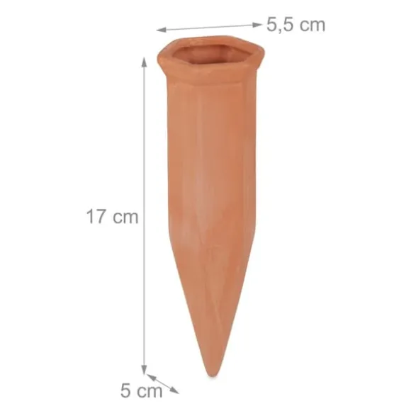 Plantevandingsdispenser sæt, 17x5,5x5 cm, terrakotta