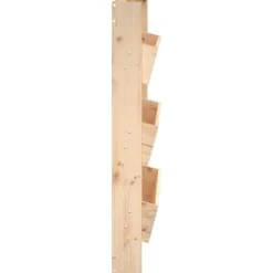 Plantevæg i massivt fyrretræ med 3 blomsterkasser | Størrelse: 60x18,5x110 cm