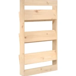 Plantevæg i massivt fyrretræ med 3 blomsterkasser | Størrelse: 60x18,5x110 cm