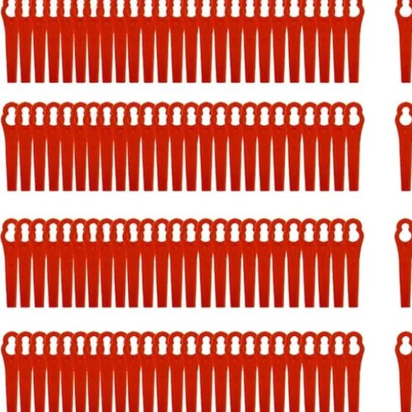 Plastreserveknive, 50/100 stk. plæneklipperknive, plastplæneklipperknive, plastplæneklipperknive til have- og kanttrimmere