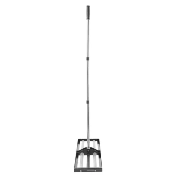 Plæneudjævner - Plæneudjævningsrive - Justerbart Håndtag 213 cm - Plade 91 x 25 cm - Kraftig Stål - Rustbestandig - Arbejdsbesparende - Til Golfgreen | CDON