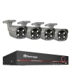 POE Kamera System, 5MP Opløsning, AI Ansigtsgenkendelse, Ingen, 8CH 4stk Kamera 5MP