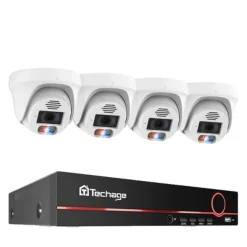 POE Sikkerhedskamera System, 4K Opløsning, Ansigtsgenkendelse, , 3T（户外运动）, 8CH 4pcs 8MP Cameras