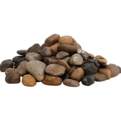 Polerede småsten til akvarium og dekoration - Flerfarvet | Vægt: 10 kg | Størrelse: 2-5 cm