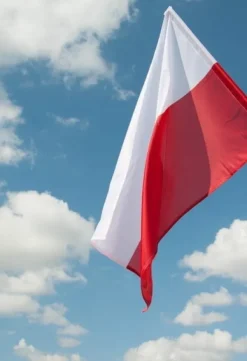 Polsk flag 112x75 hvid og rød