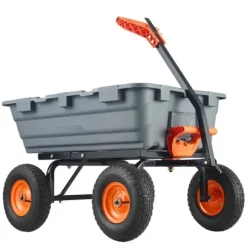 Poly Garden Dump Cart, kraftig yardvogn, 6.48 cu.ft, 1200 lbs, holdbar, alsidig, nem at bruge