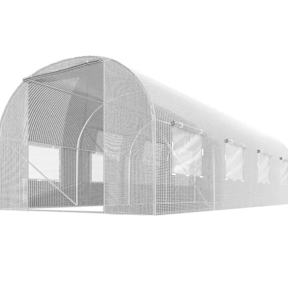 Polytunnel 9 m² 450 x 200 cm hvid