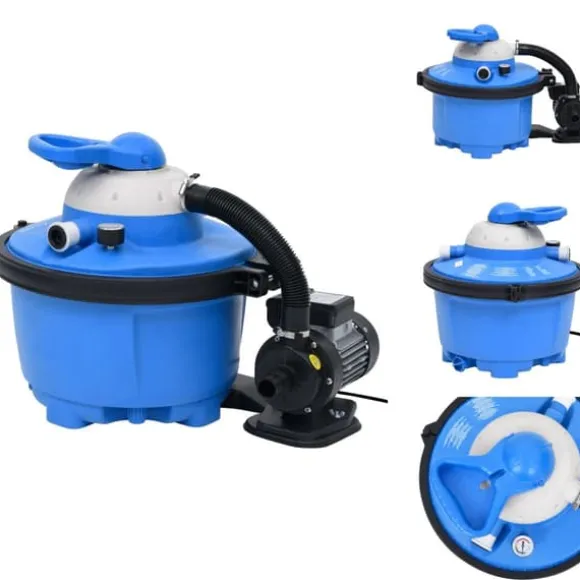 Pool & spa – filtre - Living sandfilterpumpe 385x620x432 mm 200 W 25 l blå og sort