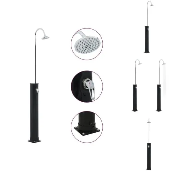 Pool & spa – tilbehør - Living soldrevet bruser 214 cm 20 l sort