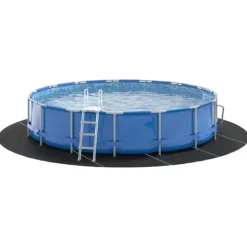 Pool Bundark Ø 610 cm - Slidstærkt Polyester geotekstil | Farve: Sort